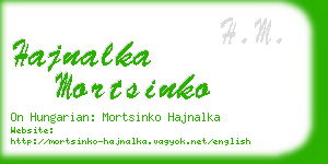 hajnalka mortsinko business card